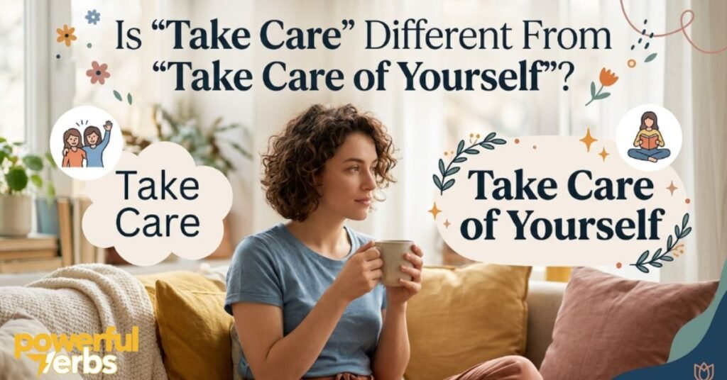 Is Take Care Different From Take Care of Yourself