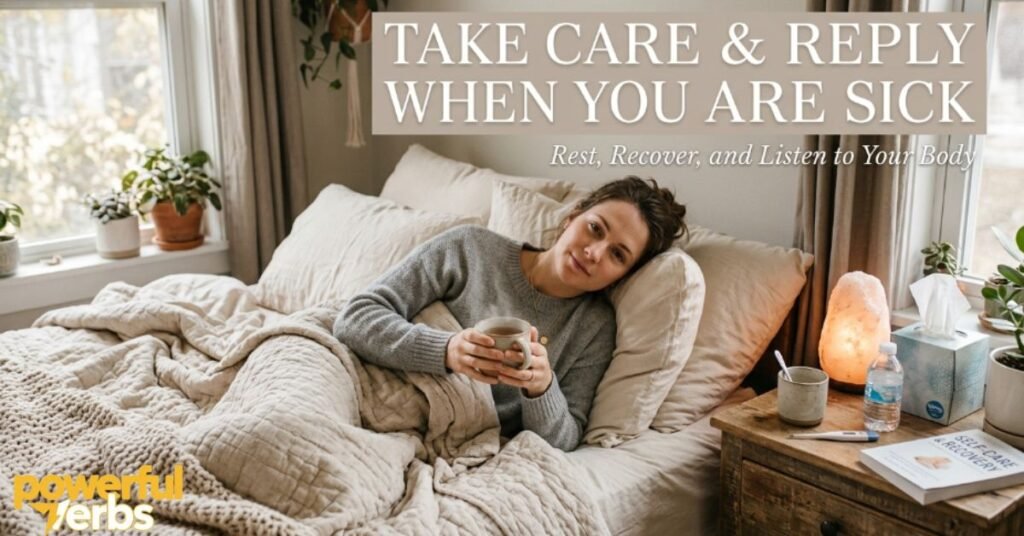 Take Care Reply When You Are Sick