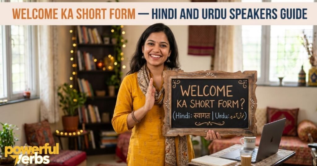 Welcome Ka Short Form — Hindi and Urdu Speakers Guide