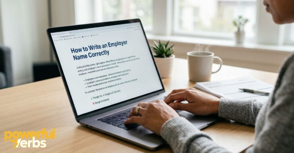 How to Write an Employer Name Correctly