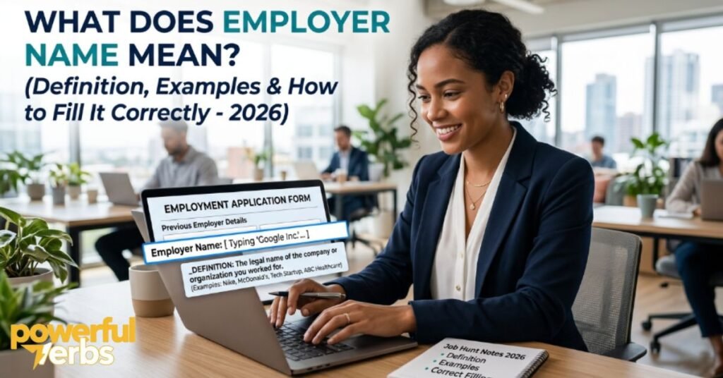 What Does Employer Name Mean Definition, Examples & How to Fill It Correctly (2026)