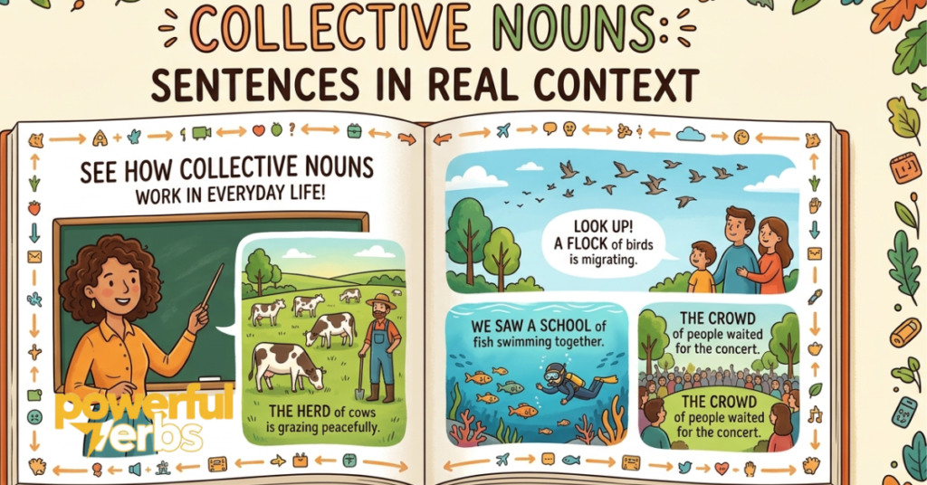 Collective Nouns: Sentences in Real Context
