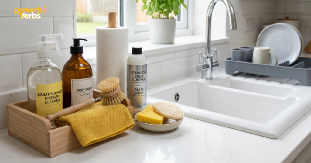  Kitchen Cleaning Tools and Supplies