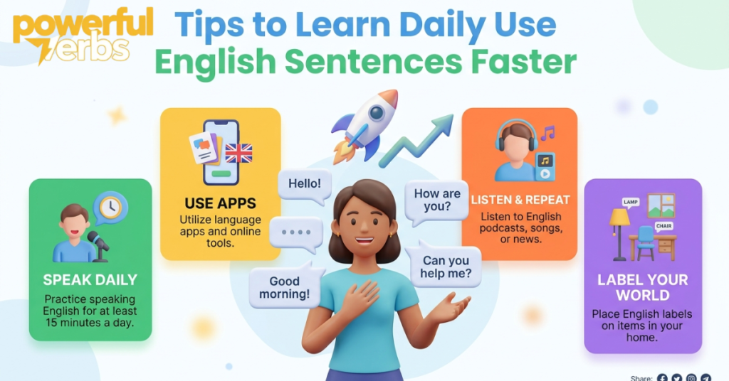 Tips to Learn Daily Use English Sentences Faster