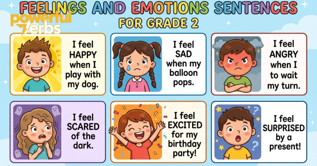 Feelings and Emotions Sentences for Grade 2