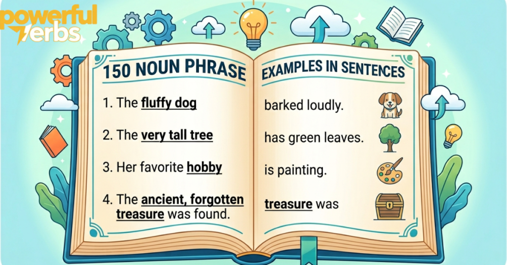 150 Noun Phrase Examples in Sentences