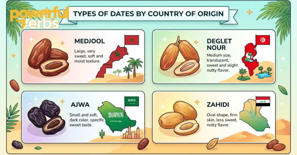 Types of Dates by Country of Origin