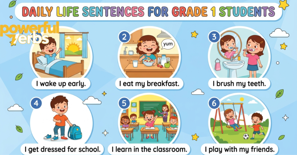 Daily Life Sentences for Grade 1 Students