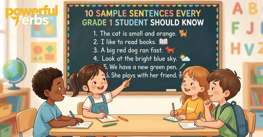 10 Sample Sentences Every Grade 1 Student Should Know