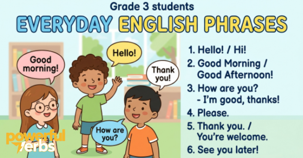 Everyday English Phrases for Grade 3 Students