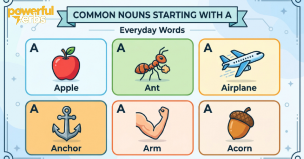 Common Nouns Starting with A (Everyday Words)