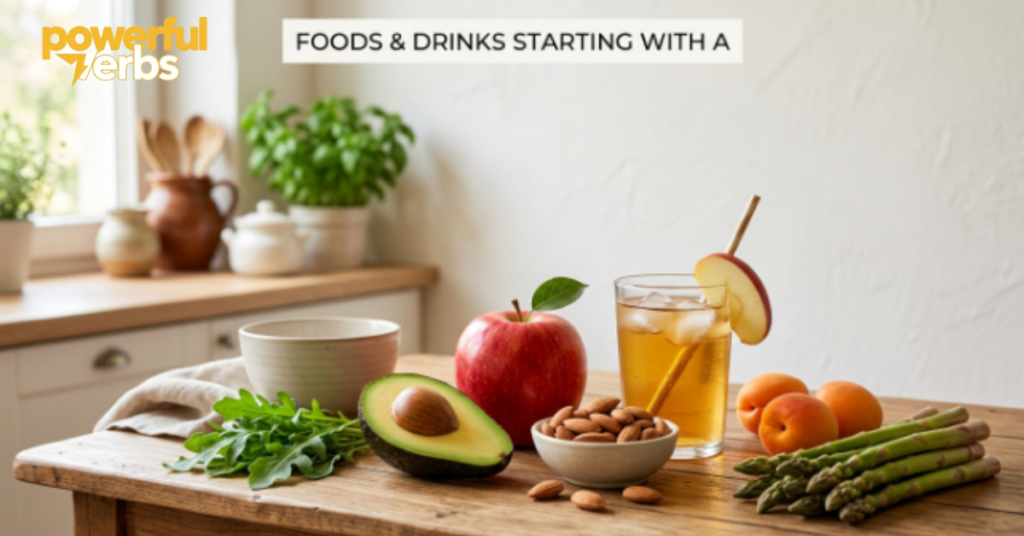 Foods and Drinks Starting with A