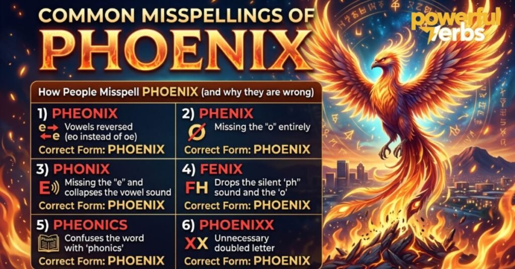 Common Misspellings of Phoenix