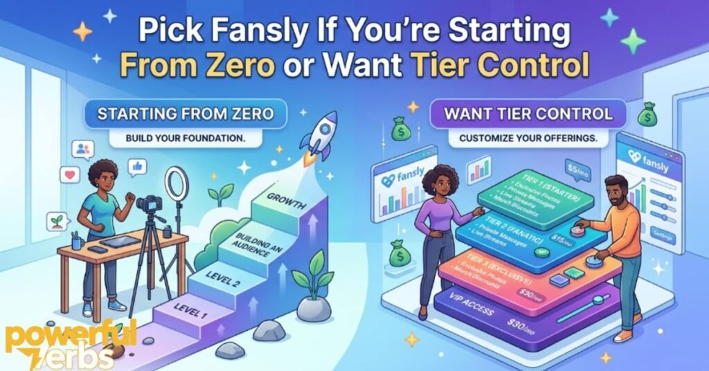 Pick Fansly If You're Starting From Zero or Want Tier Control