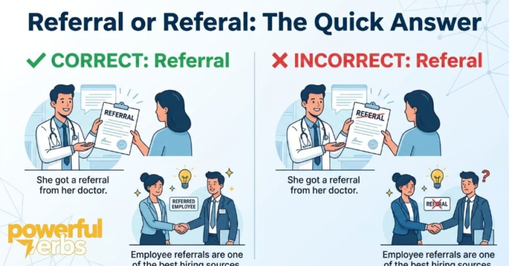 Referral or Referal The Quick Answer