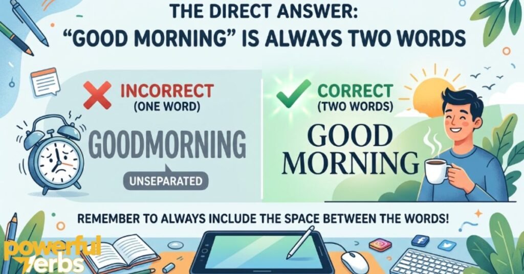 The Direct Answer Good Morning Is Always Two Words