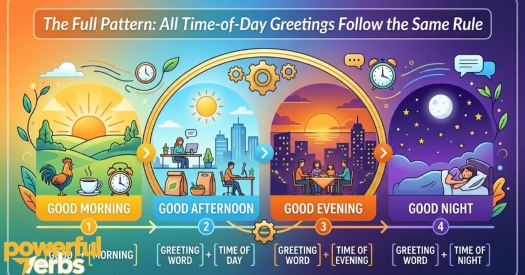 The Full Pattern All Time-of-Day Greetings Follow the Same Rule
