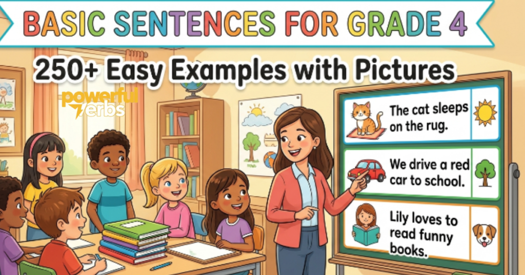 Basic Sentences for Grade 4: 250+ Easy Examples with Pictures