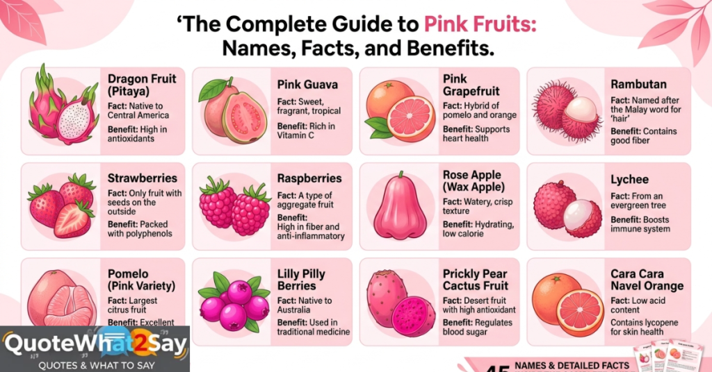 Complete List of Pink Fruits: 45 Names with Pictures, Facts & Surprising Benefits