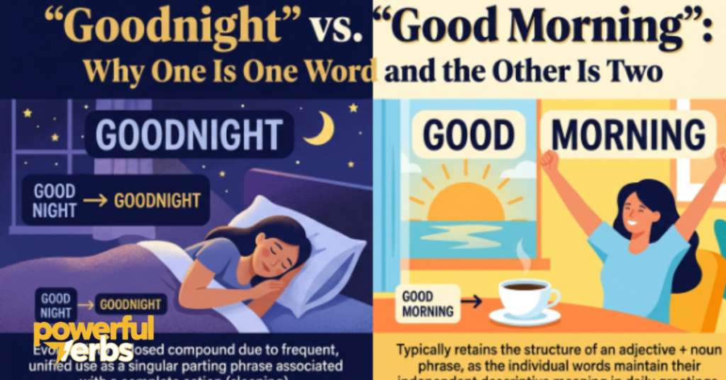 "Goodnight" vs. "Good Morning": Why One Is One Word and the Other Is Two