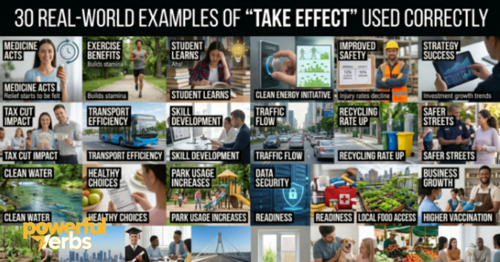 30 Real-World Examples of "Take Effect" Used Correctly