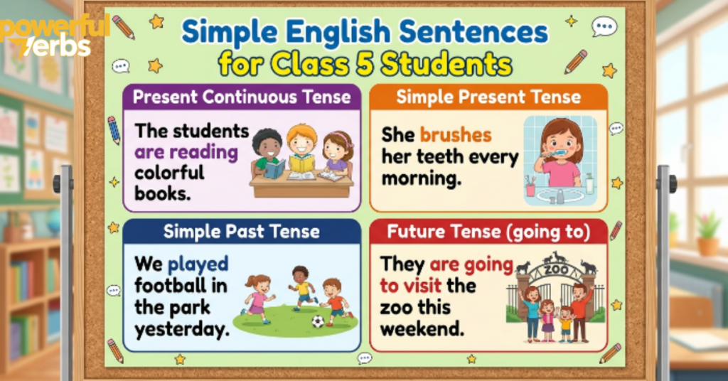 Simple English Sentences for Class 5 Students