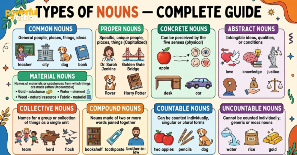 Types of Nouns — Complete Guide