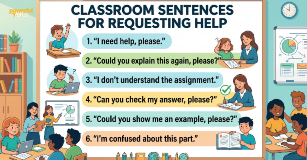Classroom Sentences for Requesting Help