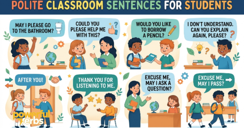 Polite Classroom Sentences for Students