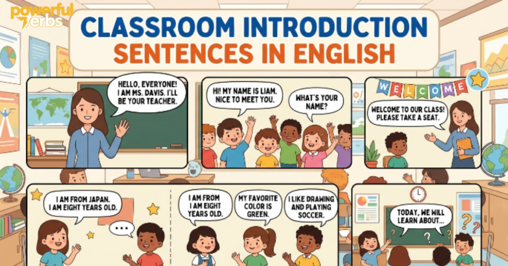 Classroom Introduction Sentences in English
