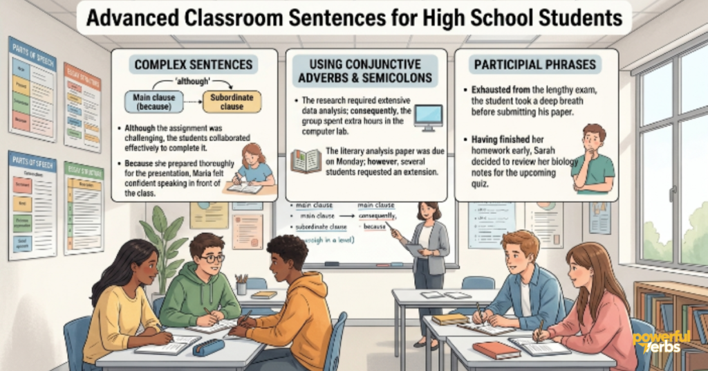 Advanced Classroom Sentences for High School Students