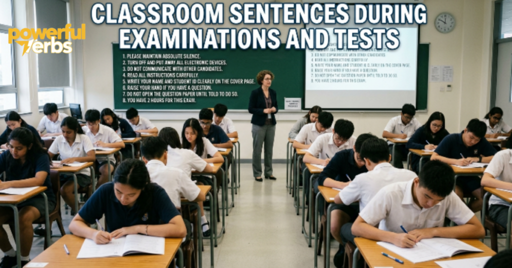 Classroom Sentences During Examinations and Tests