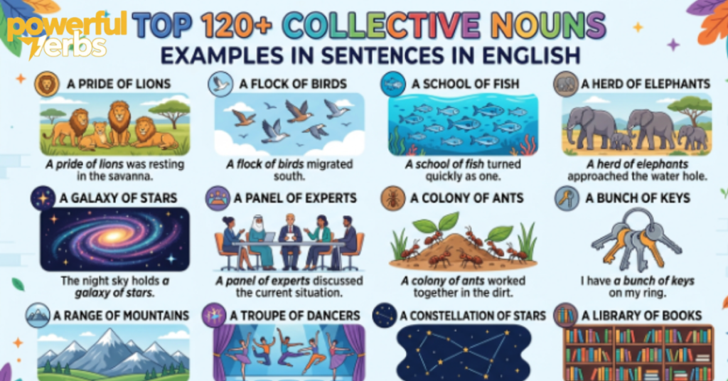 Top 120+ Collective Nouns Examples in Sentences in English