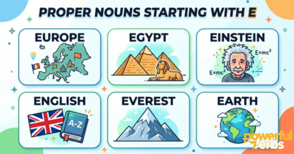 Proper Nouns Starting With E