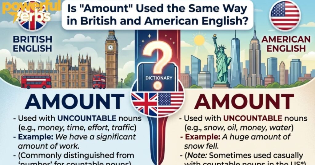 Is Amount Used the Same Way in British and American English