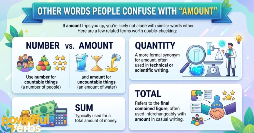 Other Words People Confuse with Amount
