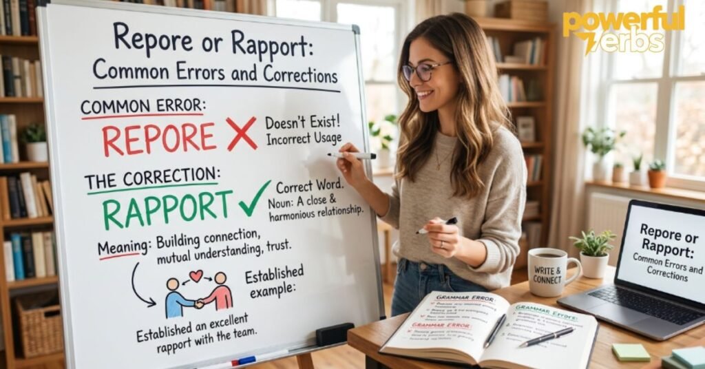 Repore or Rapport Common Errors and Corrections