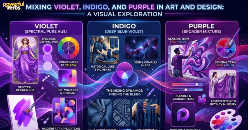 Mixing Violet, Indigo, and Purple in Art and Design