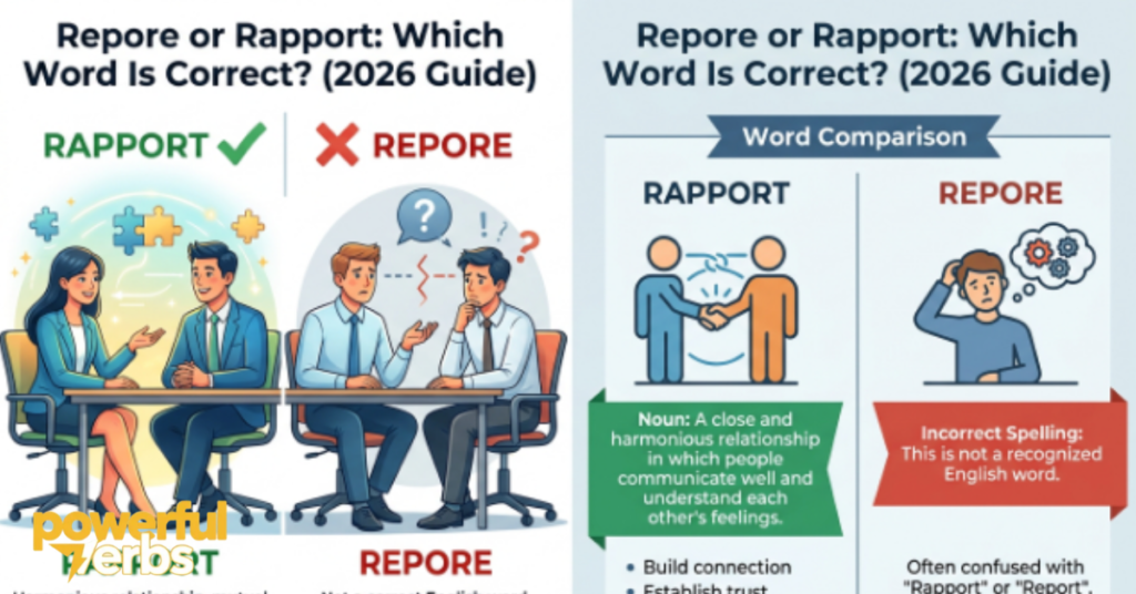 Repore or Rapport: Which Word Is Correct? (2026 Guide)