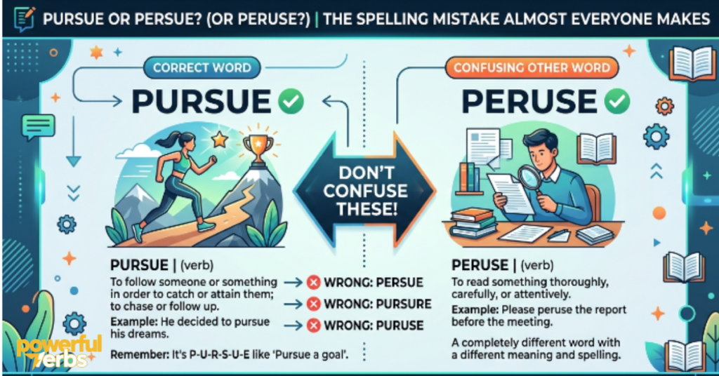 Pursue or Pursue? The Spelling Mistake Almost Everyone Makes