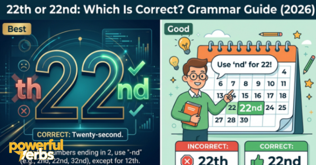 22th or 22nd: Which Is Correct? Grammar Guide (2026)