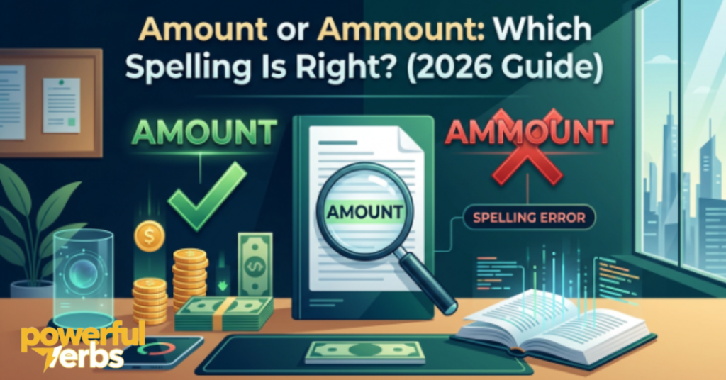 Amount or Ammount: Which Spelling Is Right? (2026 Guide)