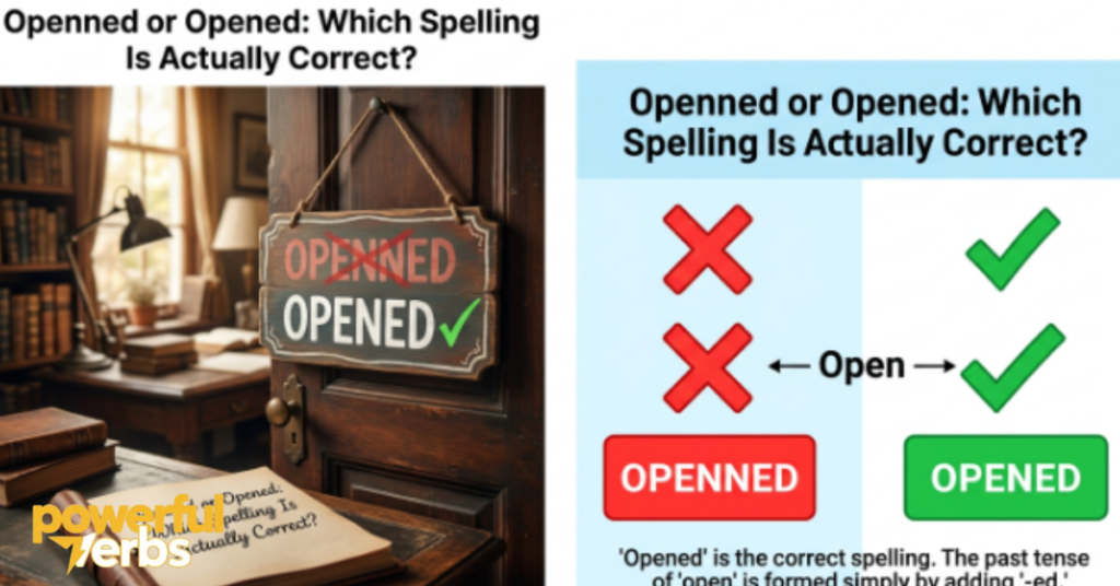 Openned or Opened: Which Spelling Is Actually Correct?
