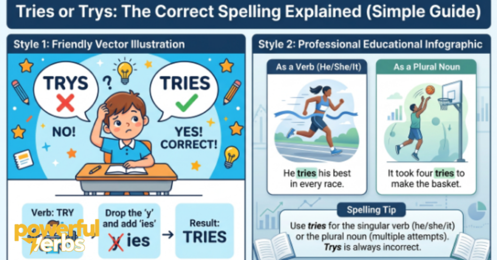 Trys or Tries: The Correct Spelling Explained (Simple Guide)