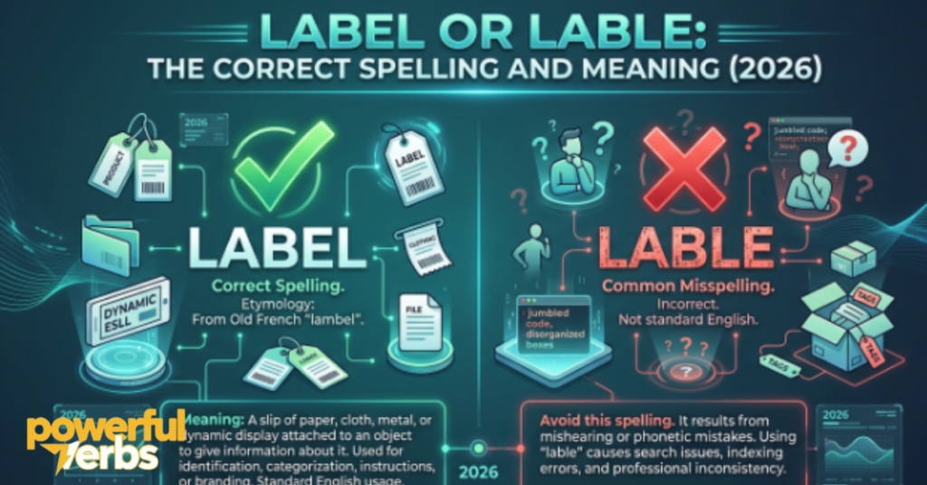 Label or Lable: The Correct Spelling and Meaning (2026)