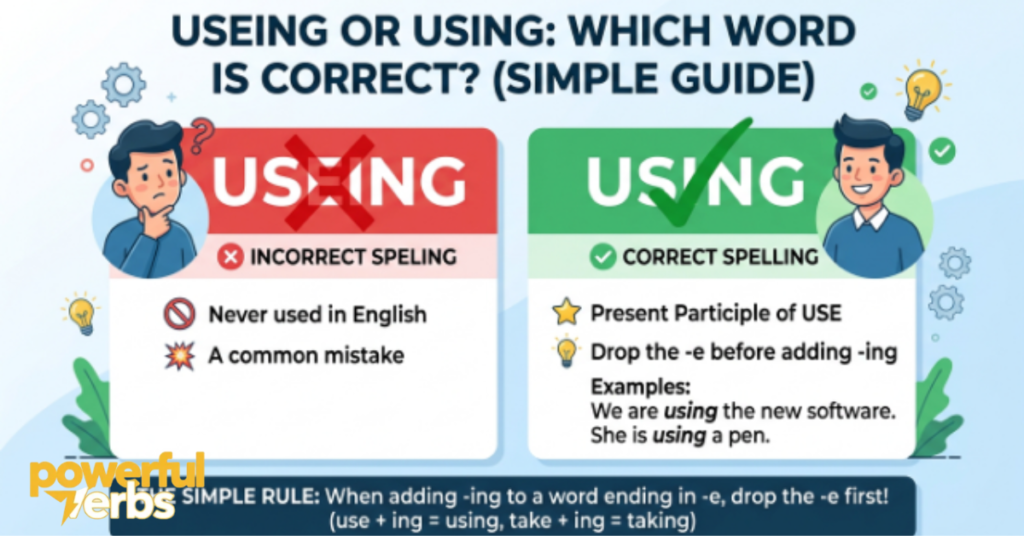 Useing or Using: Which Word Is Correct? (Simple Guide)