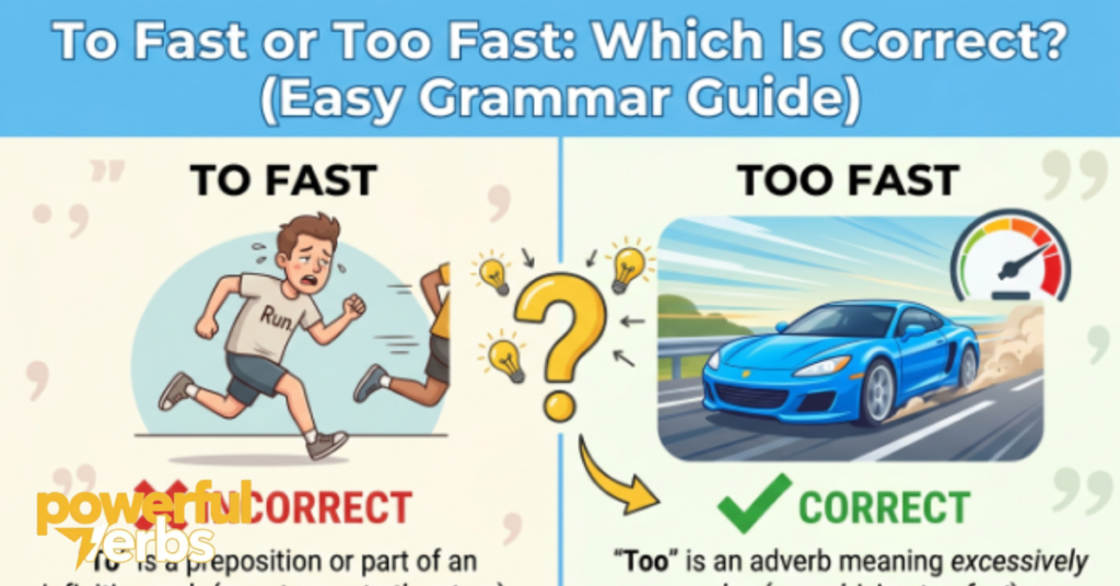 To Fast or Too Fast: Which Is Correct? (Easy Grammar Guide)