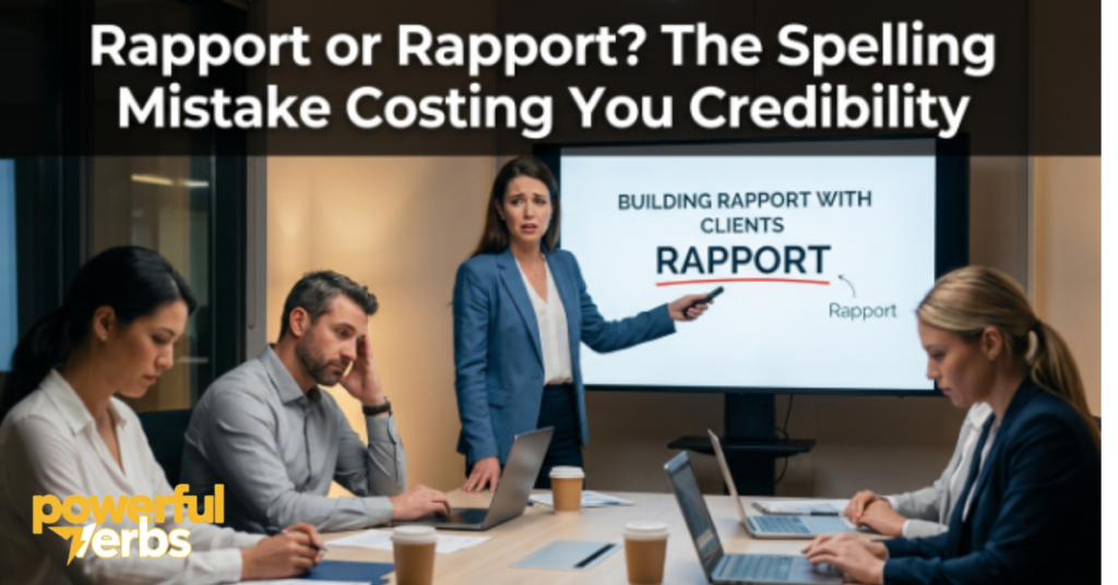 Rapport or Rapport? The Spelling Mistake Costing You Credibility