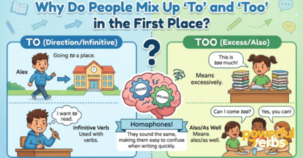 Why Do People Mix Up "To" and "Too" in the First Place?