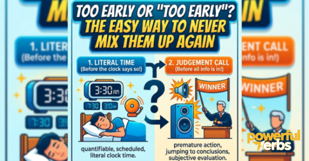 Too Early or To Early? The Easy Way to Never Mix Them Up Again